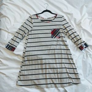 Striped t-shirt shift dress